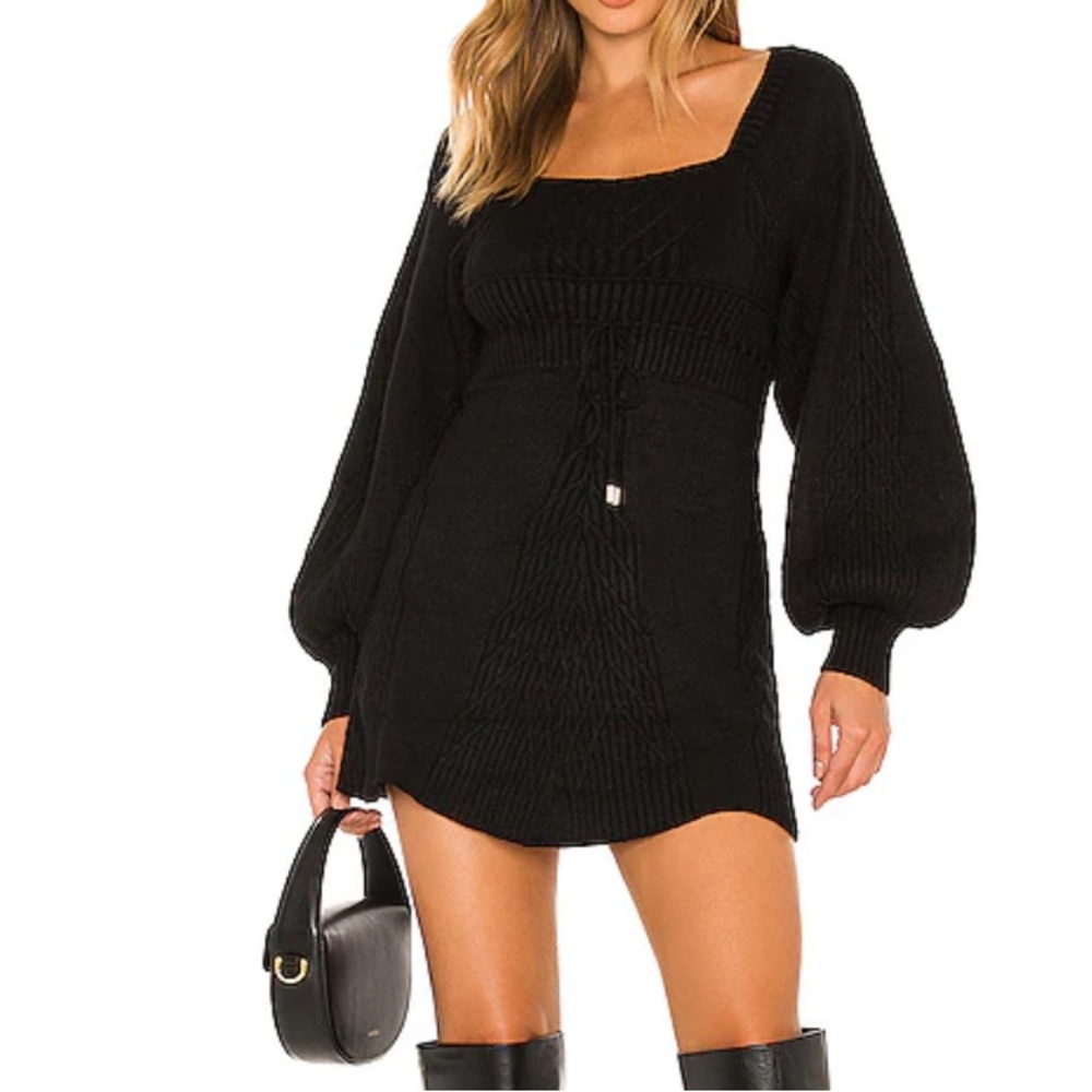 NWT Free People Black Knit Dress